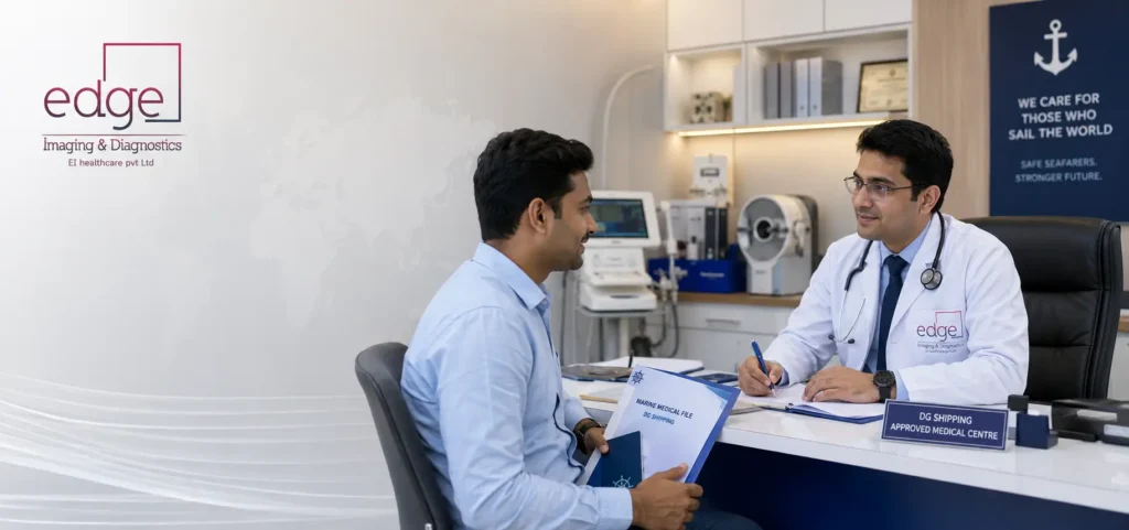 DG Approved Doctor in Delhi conducting seafarer eye test