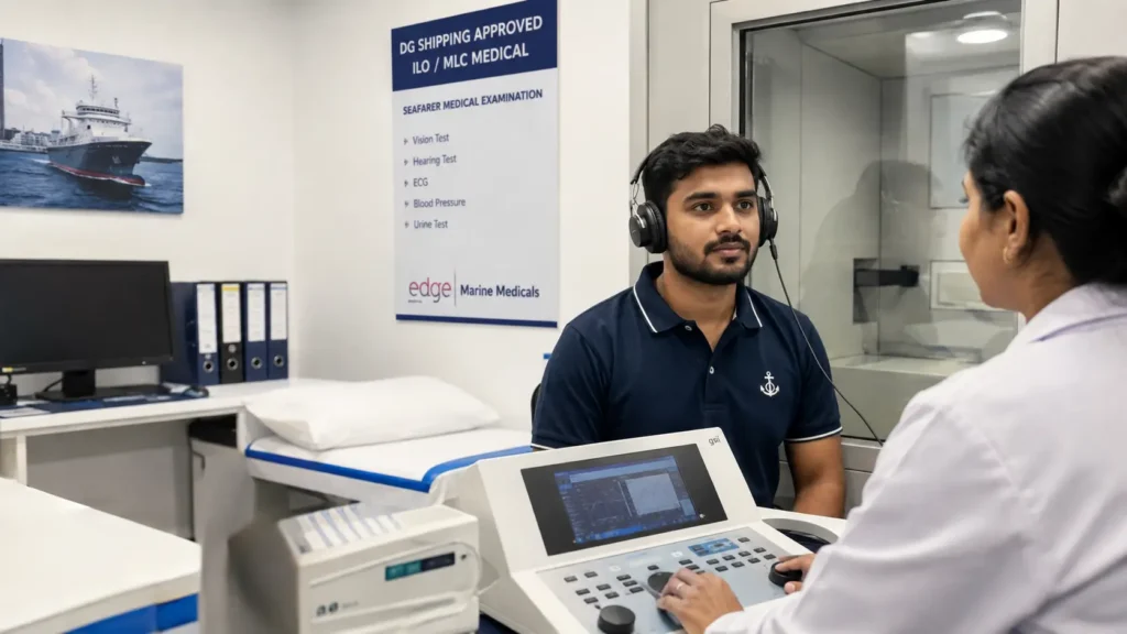 DG Approved Doctor Dr Nishant Thapar conducting DG Shipping ILO Medical Examination in Delhi